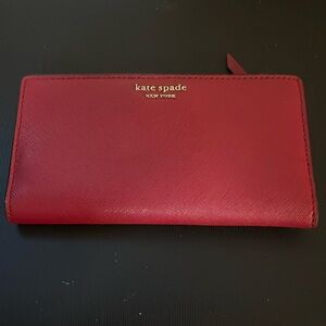 Kate Spade bifold wallet red